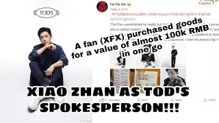 Xiao Zhan as Italian Luxury House TOD'S Spokesperson!!!An XFX Used 100k RMB To Purchase in One Go!!!