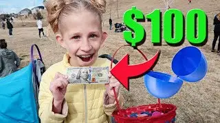 $100 Easter Egg!!! Huge Easter Treasure Hunt Surprise!!