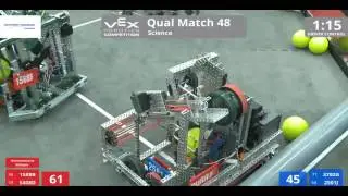 VEX Worlds 2016 - VRC High School - Science - Qual 48 (1588B 5408D) 203 vs 203 (3702G 2501J)