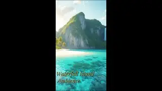 Waterfall Island Ambience — Continuous Waterfalls & Flowing Water (45 Minutes, No Music)