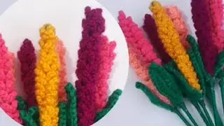 📌örgü çiçek ✔çok kolay örgü lavanta yapımı #crochet #tığişi #kendinyap #flowers #kinetic