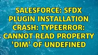 Salesforce: sfdx plugin installation crash: TypeError: Cannot read property 'dim' of undefined