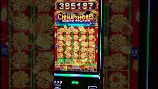 My biggest win on the China Shores Great Stacks slots by Konami.