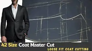 42 Size 2 Button SB Coat Cutting | Loose Fit Coat Cutting Step by Step in Hindi/Urdu