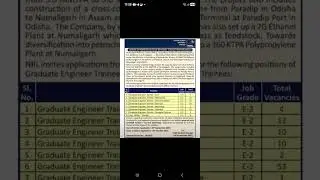 Numaligarh refinery ltd Recruitment 2025 E2 level #cpse #job #youtubeshorts #india