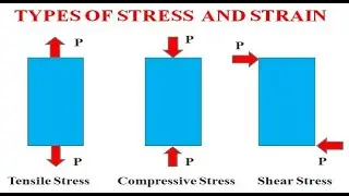 Types of Stress and Strain with animation