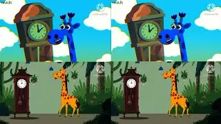 Hickory Dickory Dock || Funny Giraffe😍😱🦒