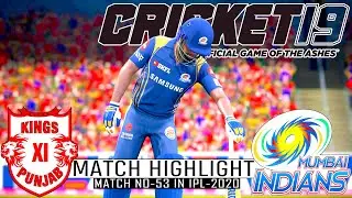 Match No-53 In IPL-2020 | MI vs KXIP Game Play | Cricket 19