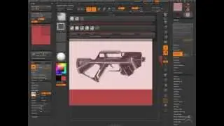 Zbrush gun timelapse