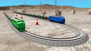 🚂🚂😱Train vs U Turn Track Crashes BeamNG.Drive | Part-5
