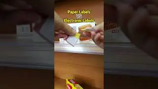 Paper labels VS Electronic labels#innovation #shorts