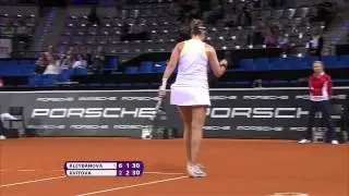 Alisa Kleybanova (RUS) vs Petra Kvitova (CZE) 23 April 2014 - Porsche Tennis Grand Prix 2014