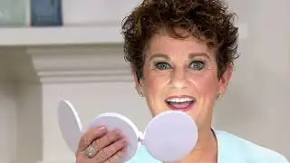 Blushly Tri-Fold LED 1x/5x/10x Magnification Compact Mirror on QVC
