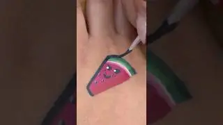 Watermelon 🍉 #fyp #watermelon #art #artist #seeds #paint #smile #subscribe #like #painting #viral