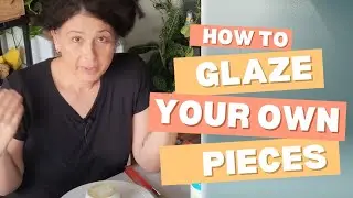 glazing tutorial. clear glaze on pottery pots with coloured slip