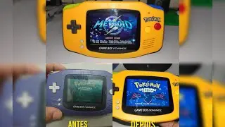 Trocando a tela original do game boy advance por uma tela ips v2
