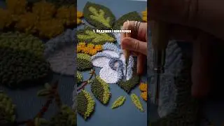 На черзі вишита жилетка та панно #punchneedle #килимовавишивка #вишивка #ковроваявышивка