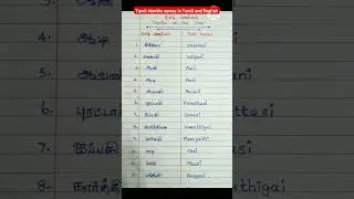 Cithirai Vaigasi spelling/Tamil months name in English and Tamil/ #tamilmonths #shorts #shortsfeed