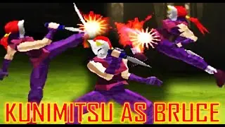 [TAS] Kunimitsu With Bruce's Moves Gameplay - Tekken 2 (Arcade Version) (Requested)