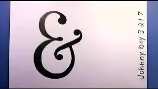 how to draw a Ampersand Cursive & And Symbol Sign Fancy Letter Writing Number Typographic #drawing
