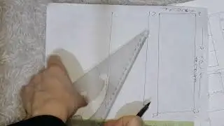 طريقه رسم القالب الاساس الجز العلوي (الكورساج) قالب الخلف الجزء الاول بطريقه رسم القالب بدون تكسيم