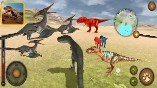 T-Rex Survival Simulator: Defeat Super Boss Pterodactyl Army - Android Gameplay