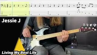 Jessie J - Living My Best Life (bass cover tabs) #Basscover #jessiej