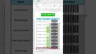 😎😎Create barcodes in excel like a experts #workhacks #spreadsheets #accounting #exceltipsandtricks