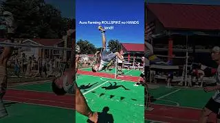 Aura Farming with ROLLSPIKE at Wat Lao Temple in Iowa!! #aurafarming #takraw #rollspike