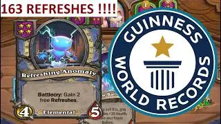 163 REFRESHES (World Record) | Hearthstone Battlegrounds