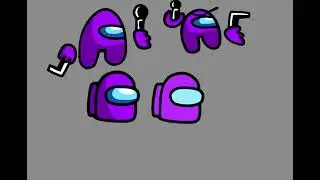 Among us Purple Friday night funkin Sprites and icons (NOT DONE) (CONTENT 3 VIDEO 13)