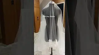 Anna wanted the same lace as her wedding dress and I made it happen. long blusher veil