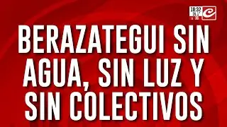 Berazategui sin agua, sin luz y sin colectivos
