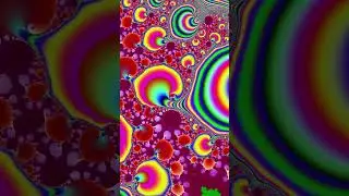 Colorful Fractal Waves & Psychedelic Spirals #hypnotic #trippy #spiral #coloring #zoom