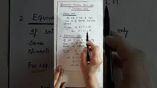 Difference between equal sets and equivalent sets. #maths