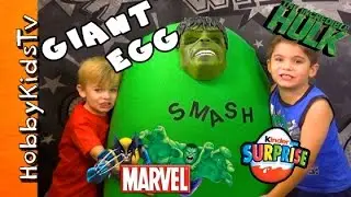 Giant HULK Surprise Egg by HobbyKidsTV
