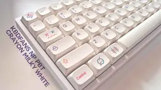KBDfans NP PBT Crayon Milky White Keycaps Showcase