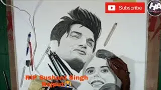 #sushantsinghRajput #hera_art  Sushant Singh Rajput (dil bechara)by hera art
