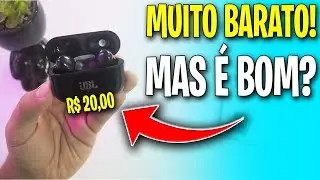 Fone Bluetooth JBL por 20 Reais da Shopee 😱 Será que é bom? Vale a pena comprar? Unboxing e Review