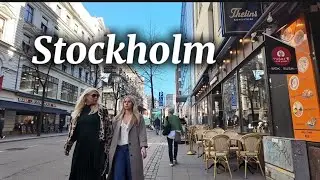 Stockholm, Sweden, Virtual Sunny Day Walking Tour in 4K, May 2025