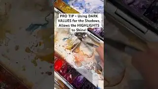 How to Improve your Paintings #art #watercolor #painting #beginners #how #landscape #shorts
