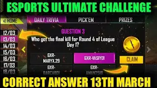 13Th March Esports Ultimate Challenge Answers |Day2 Esports Ultimate Challenges correct answer Tamil