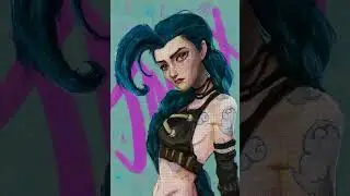 Time-lapse of Jinx piece made In collab w Vin_da_fish 