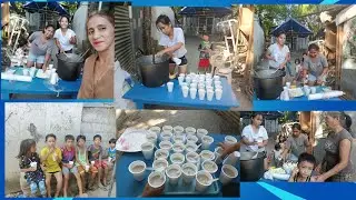Sharing is caring. Food for the children