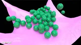 Simulating Green Marble Color Balls Rigid Body Simulation - Blender Satisfying Animation V13