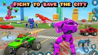 Dino Robot Car Game - Flying Robot Transforming Game - Save the world from aliens #2