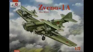 WHATS IN THE BOX. AMODEL 72290, 1/72: ZVENO-1A, TUPOLEV TB-1 & POLIKARPOV I-5. KIT REVIEW No 119