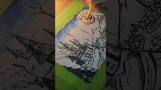 What If Starry Night Was A Cartoon?... #art #drawing #asmrart
