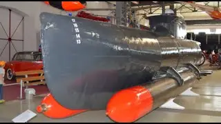 Restored WWII German seehund Midget submarine detail walk around