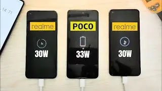 Realme 7 vs Realme 6 vs POCO M2 Pro Charging Speed Test | 0% to 100% and Heating Test!🔌